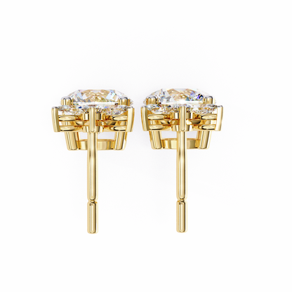 2.02Ct Marquise And Round Cut Lab Grown Diamond Classic Timeless Vintage Drop Earring, Annivrasry Gift For Her - HIGHCARAT DIAMONDS