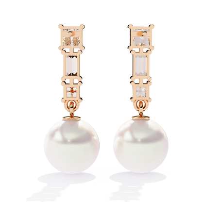 2.08 Ct Baguette & Princess Diamond Drop Earrings - HIGHCARAT DIAMONDS