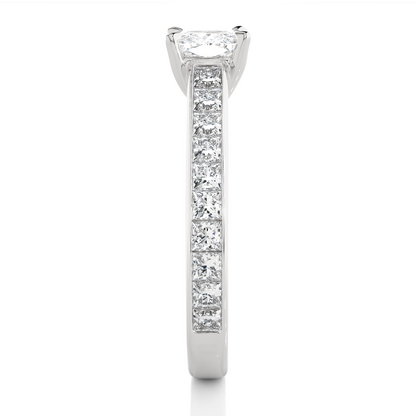 2.12 CT Cushion & Round Cut Lab Grown Diamond Accent Stone in 14k Gold Perfect Gift for Anyone Diamond Ring - HIGHCARAT DIAMONDS