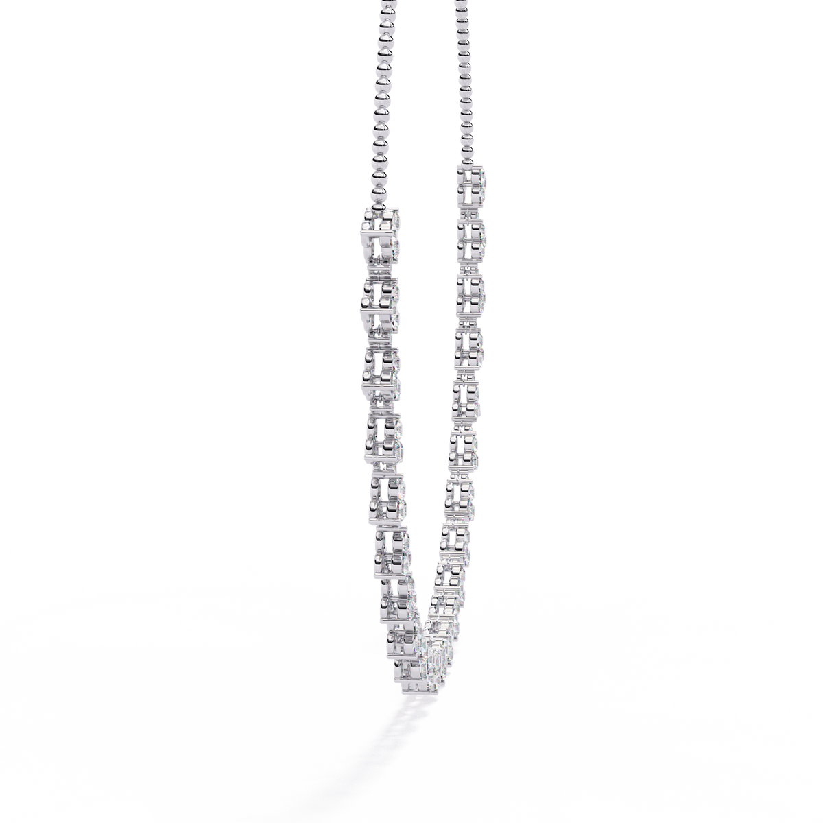 2.14 CT Round  Cut Lab Grown And Natural Very Elegant Stunning  Diamond Necklace For Bridal - HIGHCARAT DIAMONDS