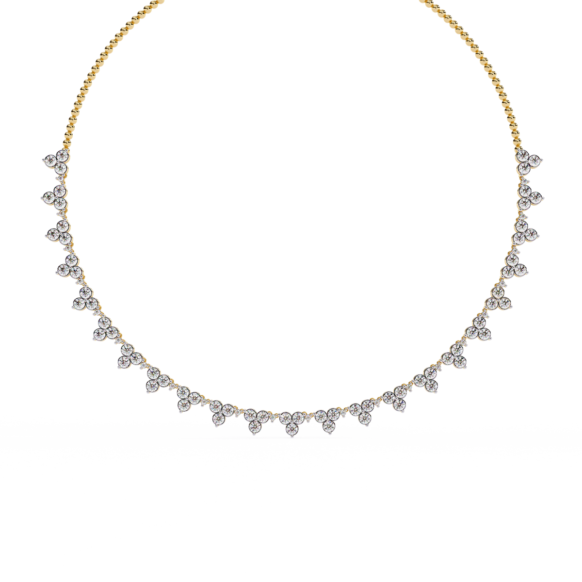 2.14 CT Round  Cut Lab Grown And Natural Very Elegant Stunning  Diamond Necklace For Bridal - HIGHCARAT DIAMONDS