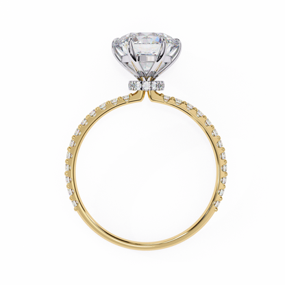 2.21 CT Round Cut Lab Grown  Diamond Hidden Halo Dainty Accented Women's Ring For Birthday Gift - HIGHCARAT DIAMONDS