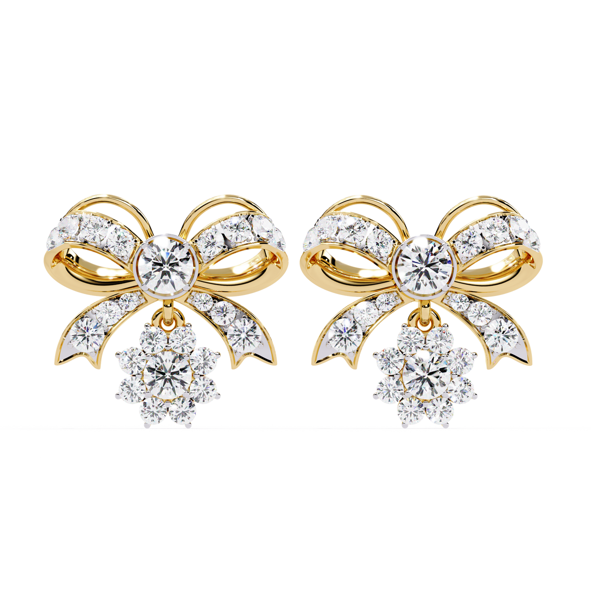2.21CT Round Cut Diamond Unique Delicate Infinity Shape Stunning Vintage Dainty Stud Earring For Her - HIGHCARAT DIAMONDS
