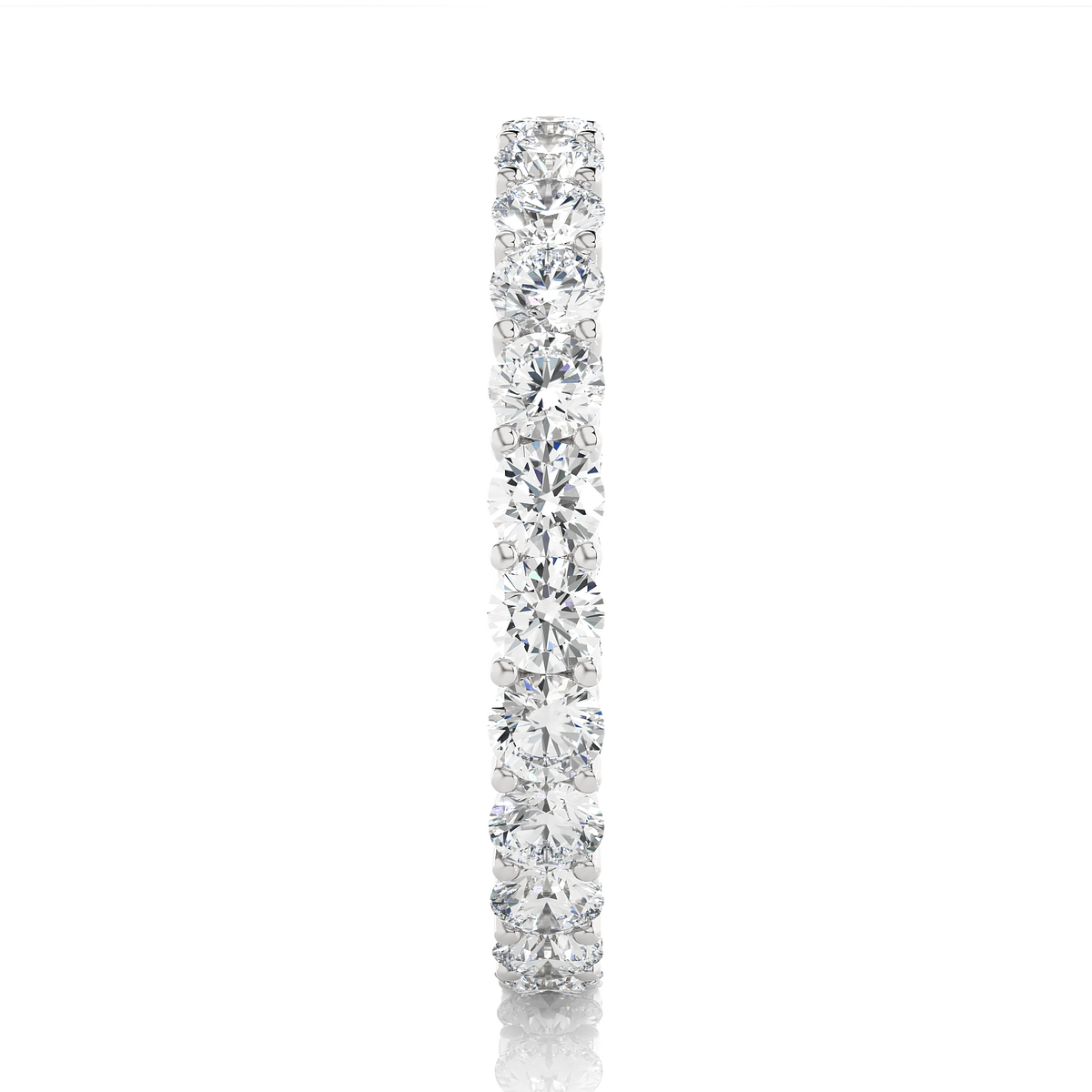 2.28 CT Round Brilliant Lab grown Diamond 14K Gold Wedding Band With Matching Eternity Band - HIGHCARAT DIAMONDS