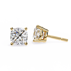 Vintage 2.33Ct Cushion Cut White Colorless Diamond Minimalist Classic Cluster Stud Earring Gift For Her - HIGHCARAT DIAMONDS