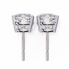 Vintage 2.33Ct Cushion Cut White Colorless Diamond Minimalist Classic Cluster Stud Earring Gift For Her - HIGHCARAT DIAMONDS
