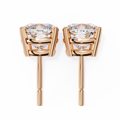 2.33 Ct Cushion Cut Colorless Diamond Cluster Earrings Alternate Angle