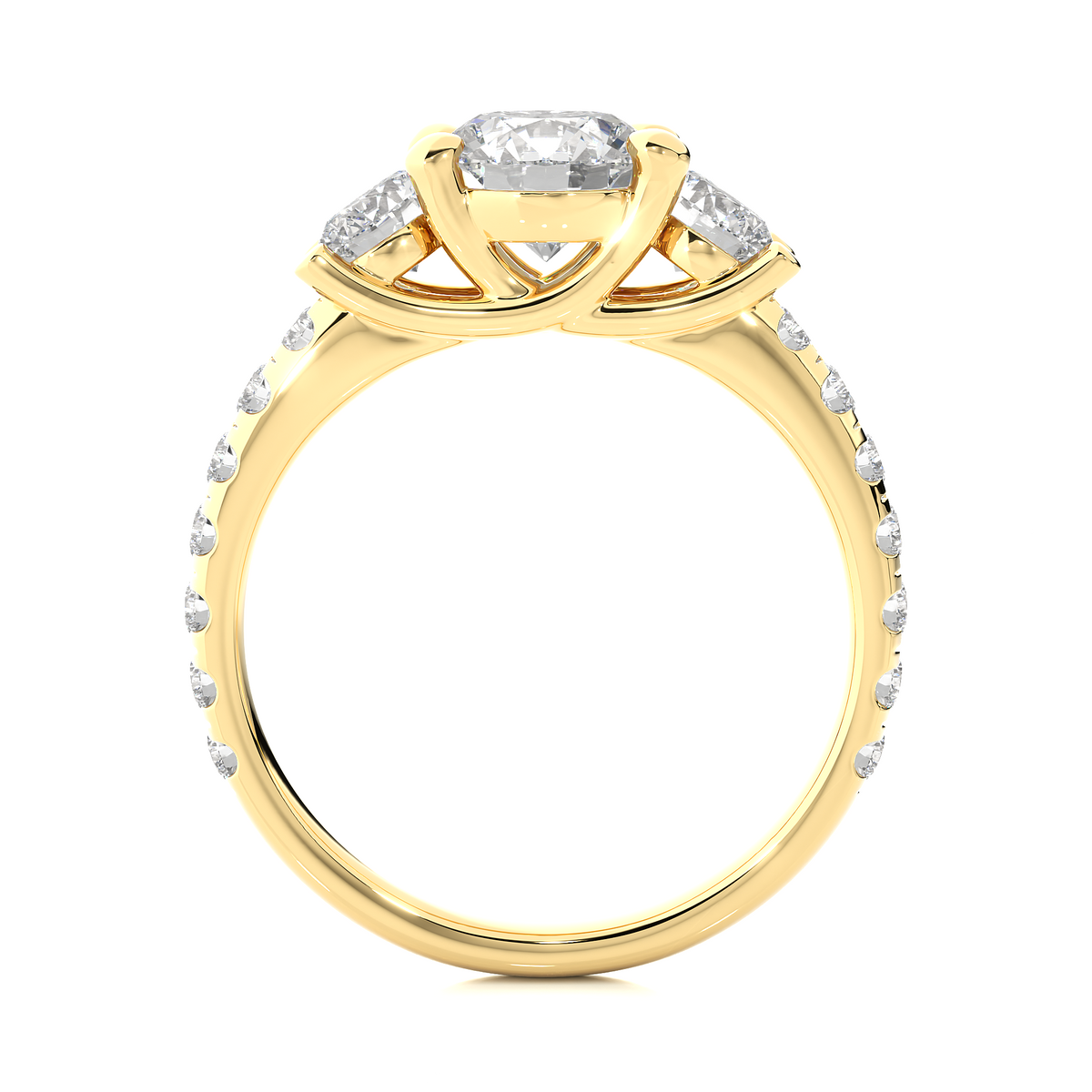 2.34 Carat Delicate Round Lab grown Diamond 14K Solid White Gold Diamond  Ring for Women, - HIGHCARAT DIAMONDS