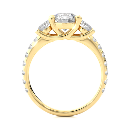 2.34 Carat Delicate Round Lab grown Diamond 14K Solid White Gold Diamond  Ring for Women, - HIGHCARAT DIAMONDS