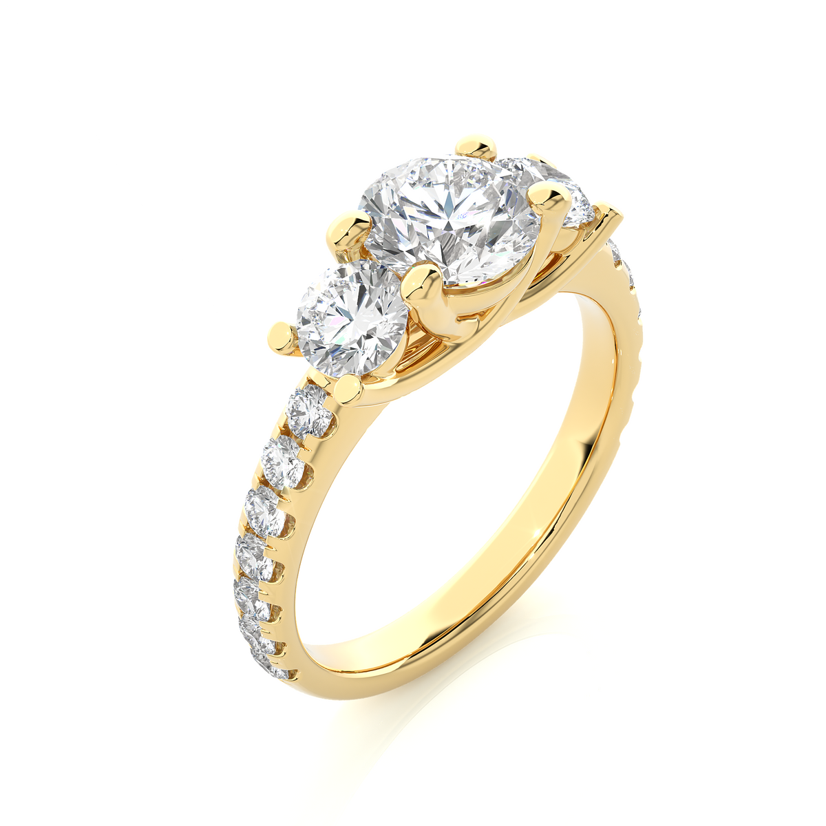 2.34 Carat Delicate Round Lab grown Diamond 14K Solid White Gold Diamond  Ring for Women, - HIGHCARAT DIAMONDS