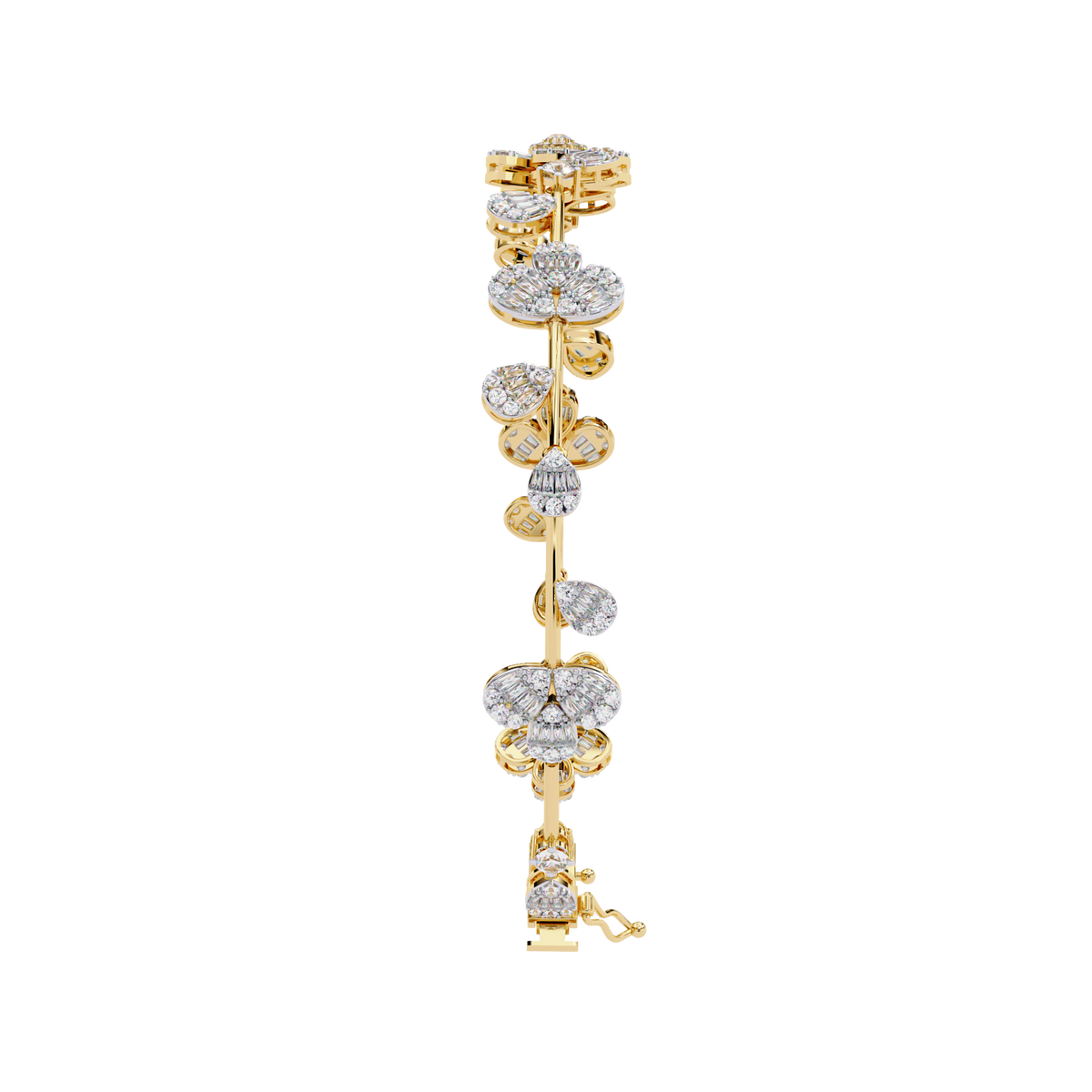 2.36Ct Baguette And Round Cut Diamond Elegant Minimalist Custom Stacking Tennis Party Wear Bracelet - HIGHCARAT DIAMONDS