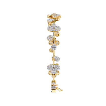 2.36Ct Baguette And Round Cut Diamond Elegant Minimalist Custom Stacking Tennis Party Wear Bracelet - HIGHCARAT DIAMONDS