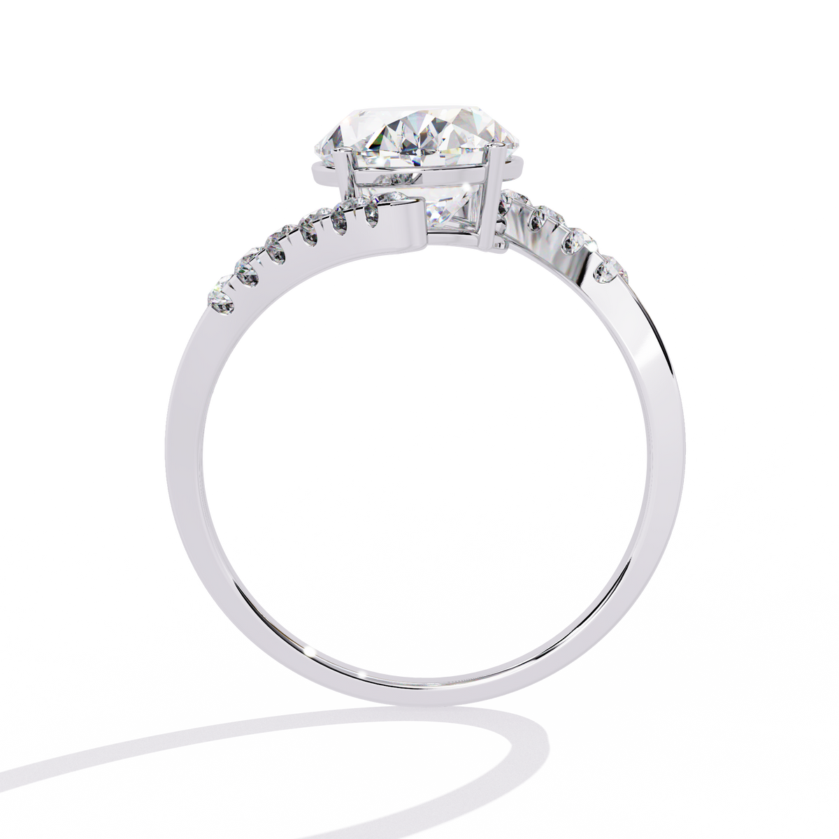 2.41Ct Oval And Round Cut Diamond Antique Timeless Prong Set Dainty Minimalist Promise Ring Gift For Her - HIGHCARAT DIAMONDS