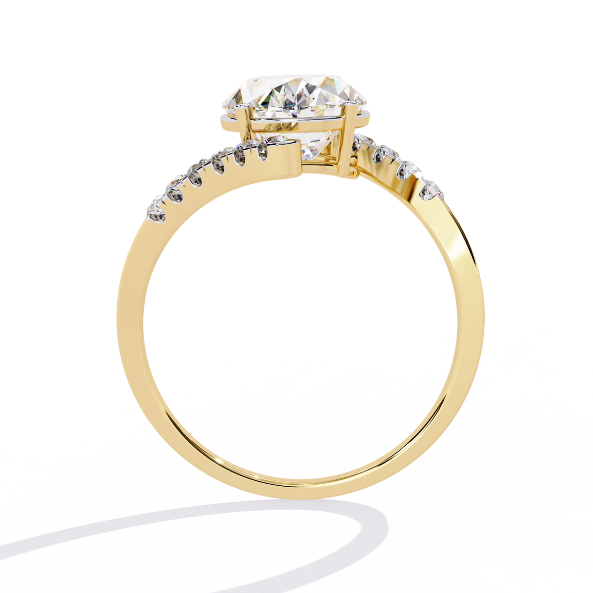 2.41Ct Oval And Round Cut Diamond Antique Timeless Prong Set Dainty Minimalist Promise Ring Gift For Her - HIGHCARAT DIAMONDS