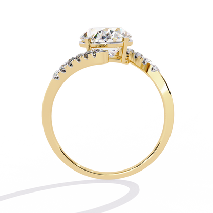 2.41Ct Oval And Round Cut Diamond Antique Timeless Prong Set Dainty Minimalist Promise Ring Gift For Her - HIGHCARAT DIAMONDS
