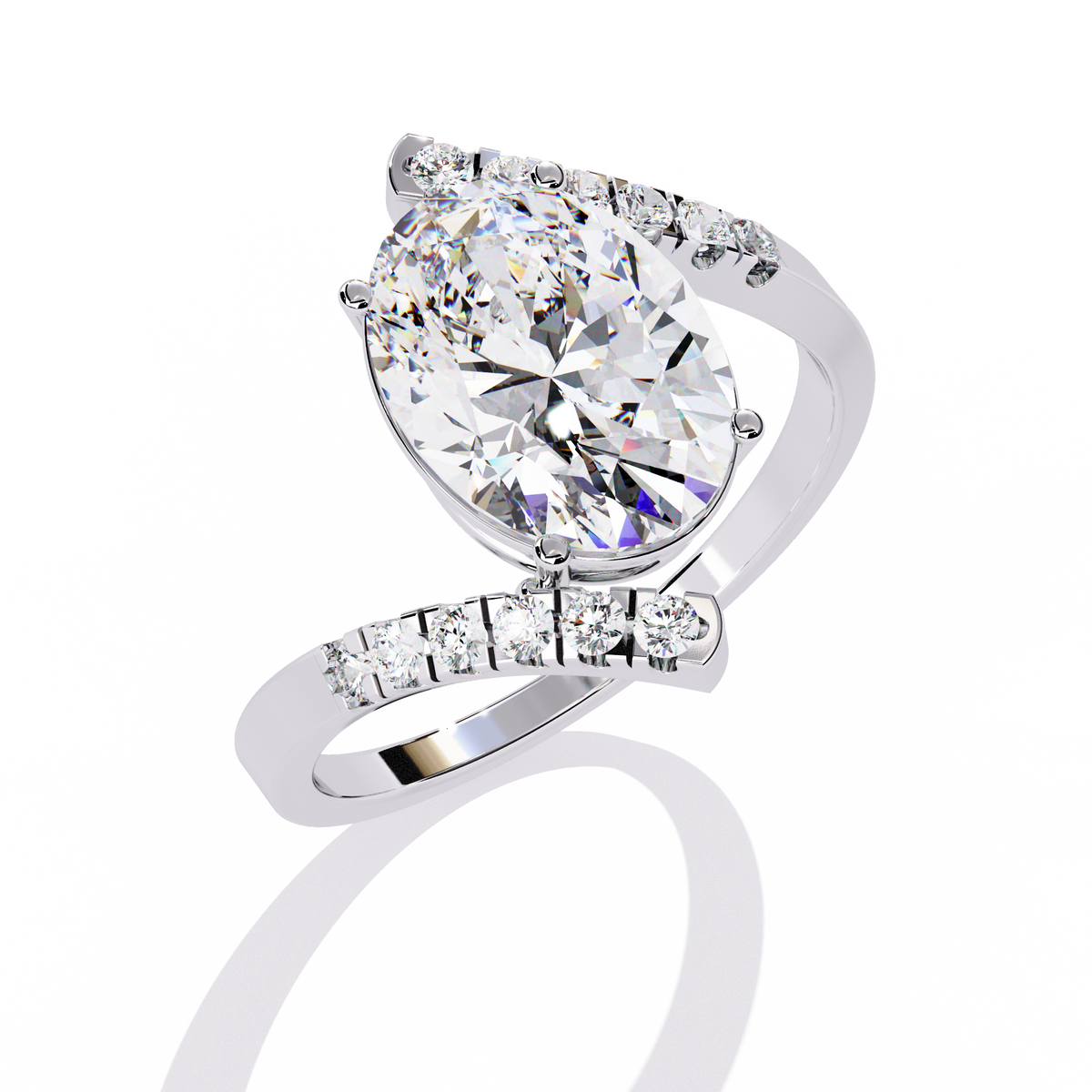 2.41Ct Oval And Round Cut Diamond Antique Timeless Prong Set Dainty Minimalist Promise Ring Gift For Her - HIGHCARAT DIAMONDS