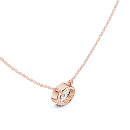 2.50 CT Oval Cut Lab Grown Diamond 18k Solid Rose Gold Ethical Pendant - HIGHCARAT DIAMONDS