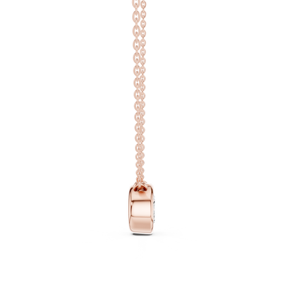 2.50 CT Oval Cut Lab Grown Diamond 18k Solid Rose Gold Ethical Pendant - HIGHCARAT DIAMONDS