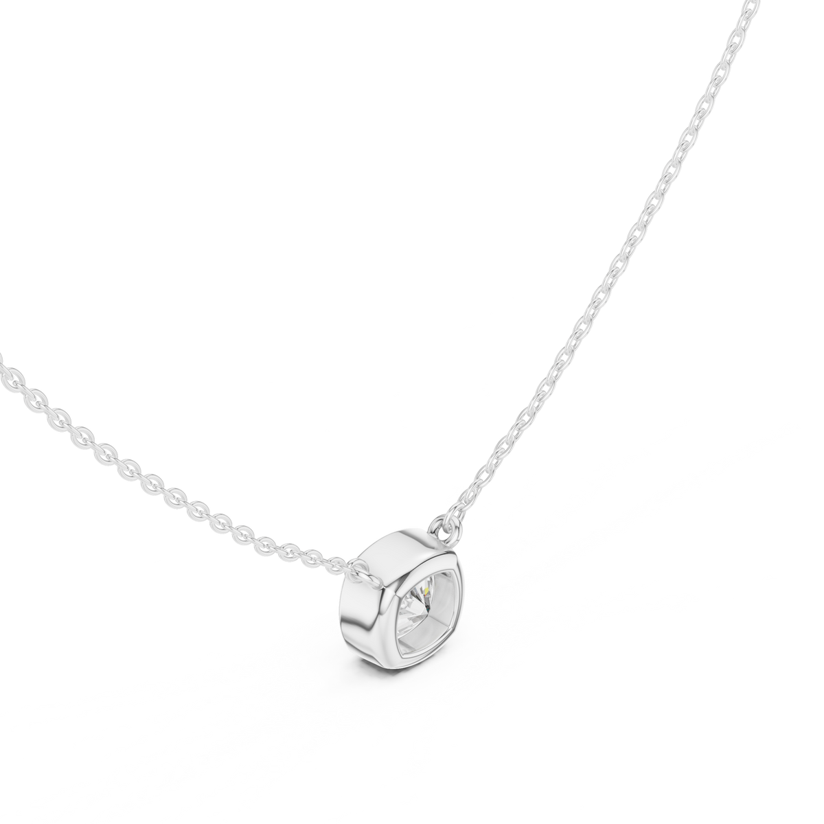 2.50CT Cushion Cut Lab Grown Diamond Bezel Set Solitaire Daily Wear Pendant - HIGHCARAT DIAMONDS