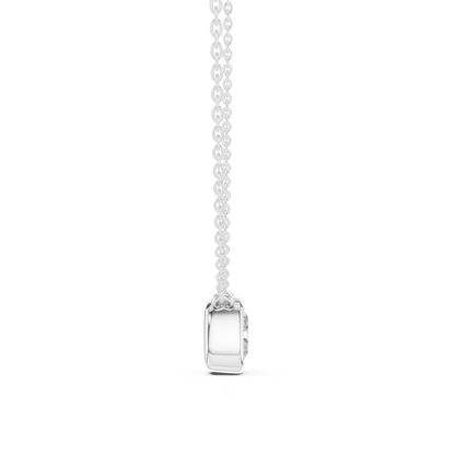2.50CT Cushion Cut Lab Grown Diamond Bezel Set Solitaire Daily Wear Pendant - HIGHCARAT DIAMONDS