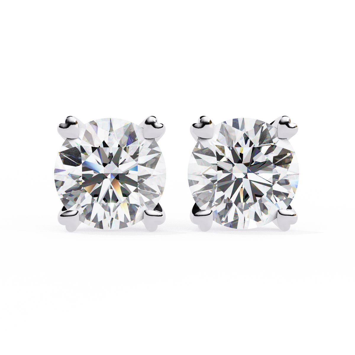 2.57CT Round Cut Top Grade Diamond Certified Cluster Stunning Timeless Stud Earring For Gift - HIGHCARAT DIAMONDS