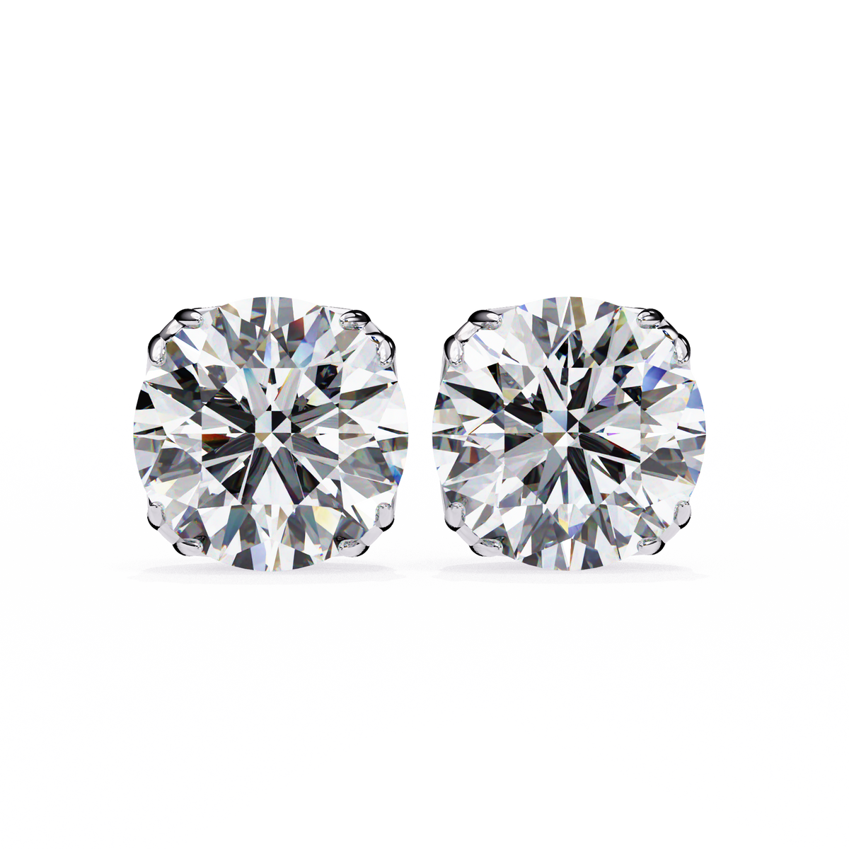 2.57Ct Round Cut Diamond Antique Vintage Delicate Art Deco Minimalist Cluster Stud Earring For Women's - HIGHCARAT DIAMONDS