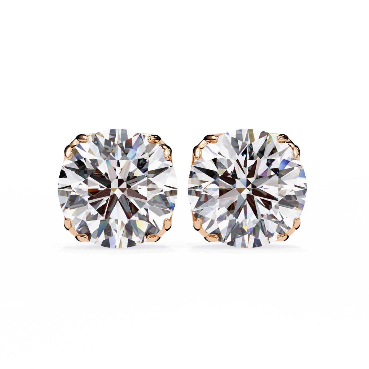 2.57Ct Round Cut Diamond Antique Vintage Delicate Art Deco Minimalist Cluster Stud Earring For Women's - HIGHCARAT DIAMONDS