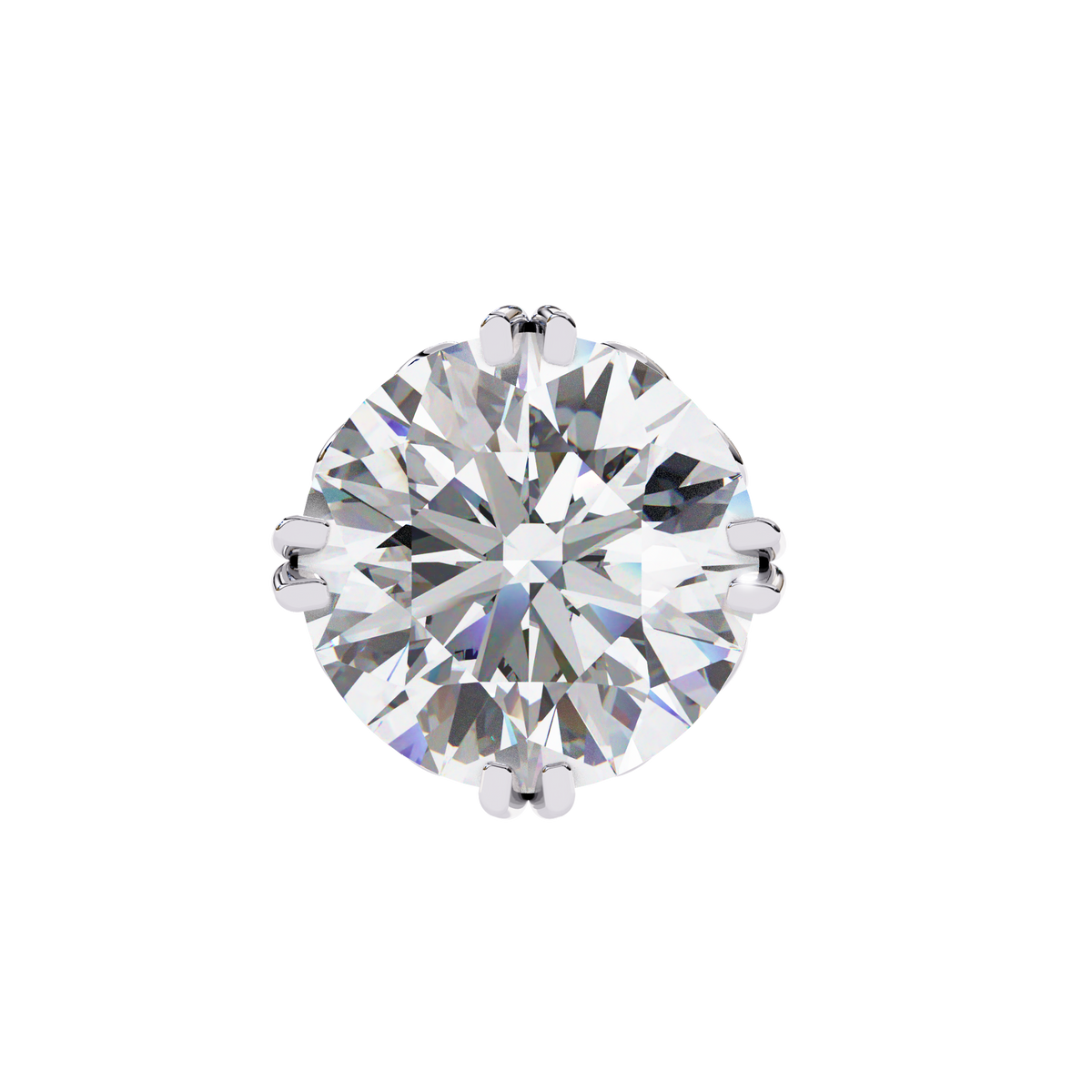2.57Ct Round Cut Top Grade Diamond Double Prong Set Cluster Delicate Stacking Dainty Stud Earring - HIGHCARAT DIAMONDS