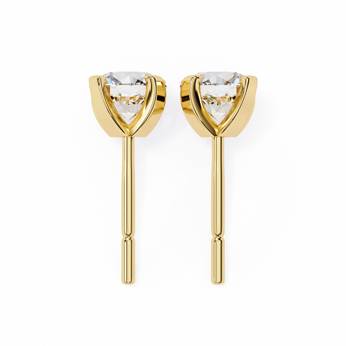 2.57Ct Round Cut  Lab Grown Diamond Antique Art Deco Stunning Handmade Screw Back Part Wear Stud Earring For Gift - HIGHCARAT DIAMONDS