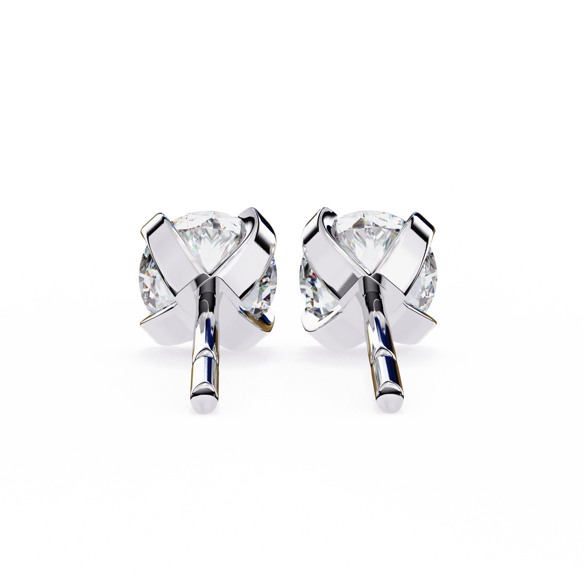 2.57Ct Round Cut  Lab Grown Diamond Antique Art Deco Stunning Handmade Screw Back Part Wear Stud Earring For Gift - HIGHCARAT DIAMONDS
