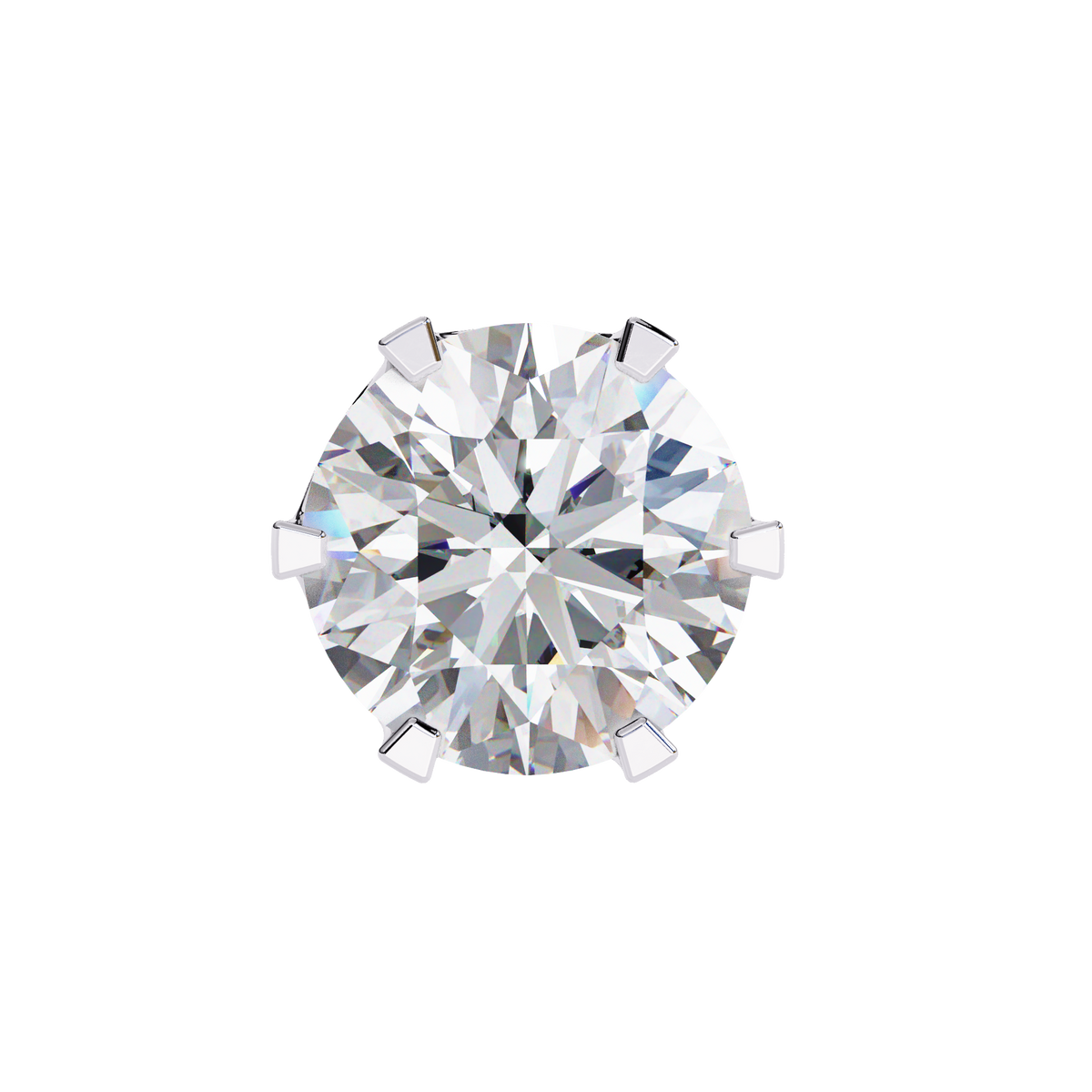 Solitaire 2.57Ct Round Cut Lab Grown Diamond 6 Pave Set Delicate Handmade Vintage Daily Wear Stud Earring - HIGHCARAT DIAMONDS