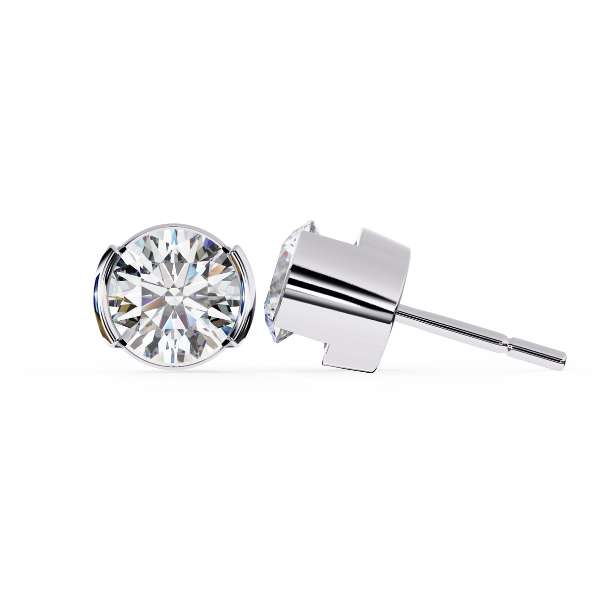 2.57Ct Round Cut Lab Grown Diamond Antique Elegant Minimalist Vintage Stud Earring Special Day Gift For Her - HIGHCARAT DIAMONDS