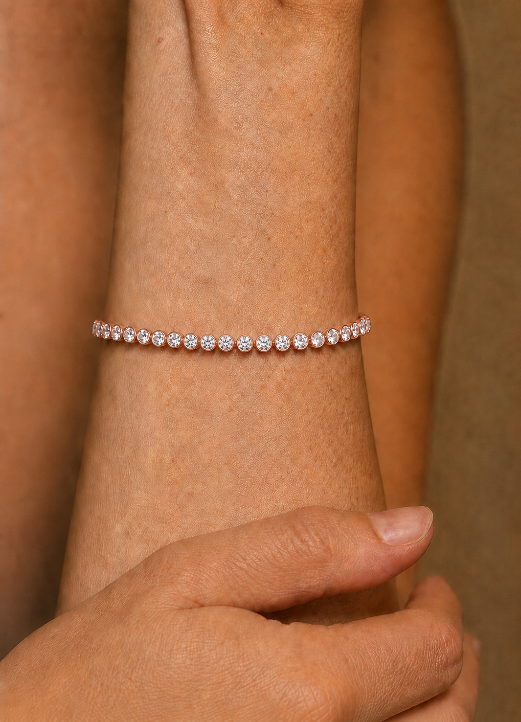 2.62 Ct Round Cut Diamond Bezel Tennis Bracelet