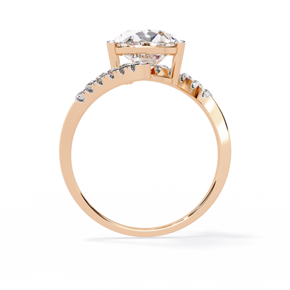 2.81Ct Pear And Round Cut Diamond Elegance Dainty Vintage Sparkling Statement Party Wear Ring For Her - HIGHCARAT DIAMONDS