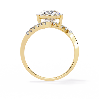 2.81Ct Pear And Round Cut Diamond Elegance Dainty Vintage Sparkling Statement Party Wear Ring For Her - HIGHCARAT DIAMONDS