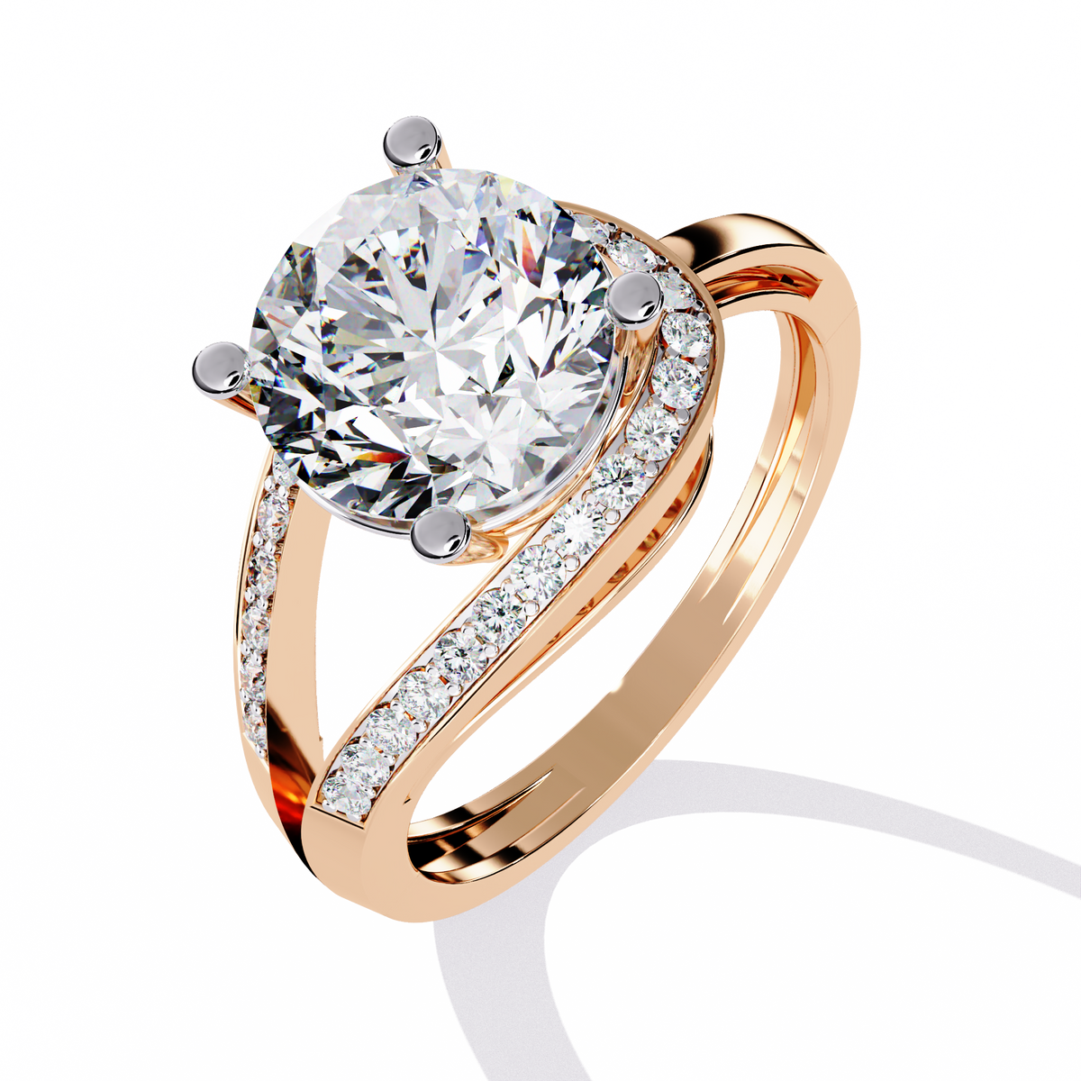 Round Cut 2.96Ct Diamond Cluster Delicate Vintage Sparkling Dainty Engagement Ring Gift For Her - HIGHCARAT DIAMONDS
