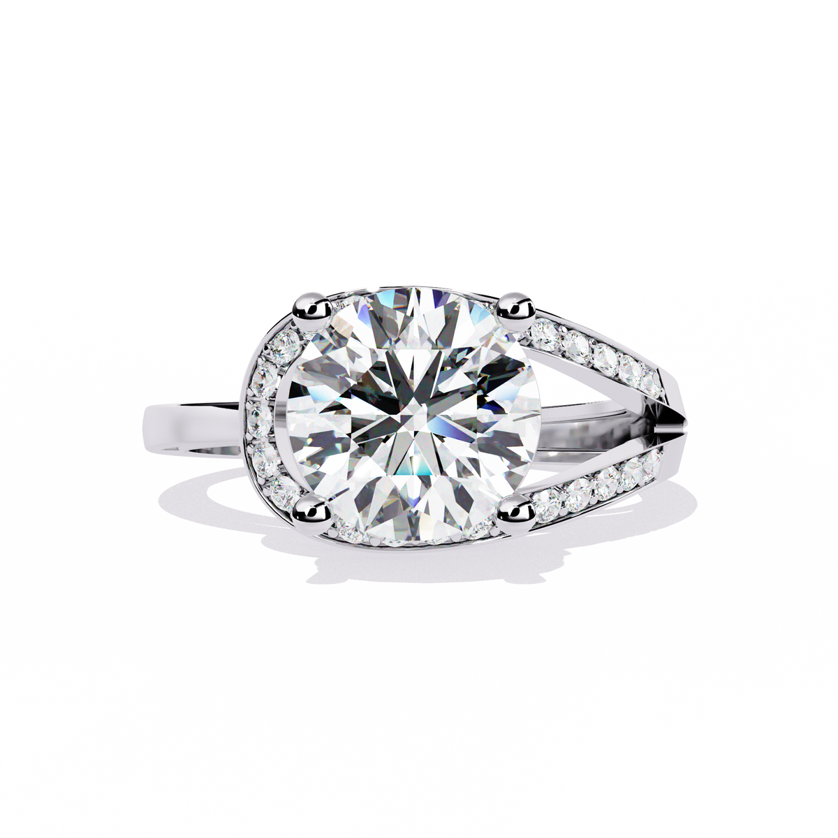 Round Cut 2.96Ct Diamond Cluster Delicate Vintage Sparkling Dainty Engagement Ring Gift For Her - HIGHCARAT DIAMONDS