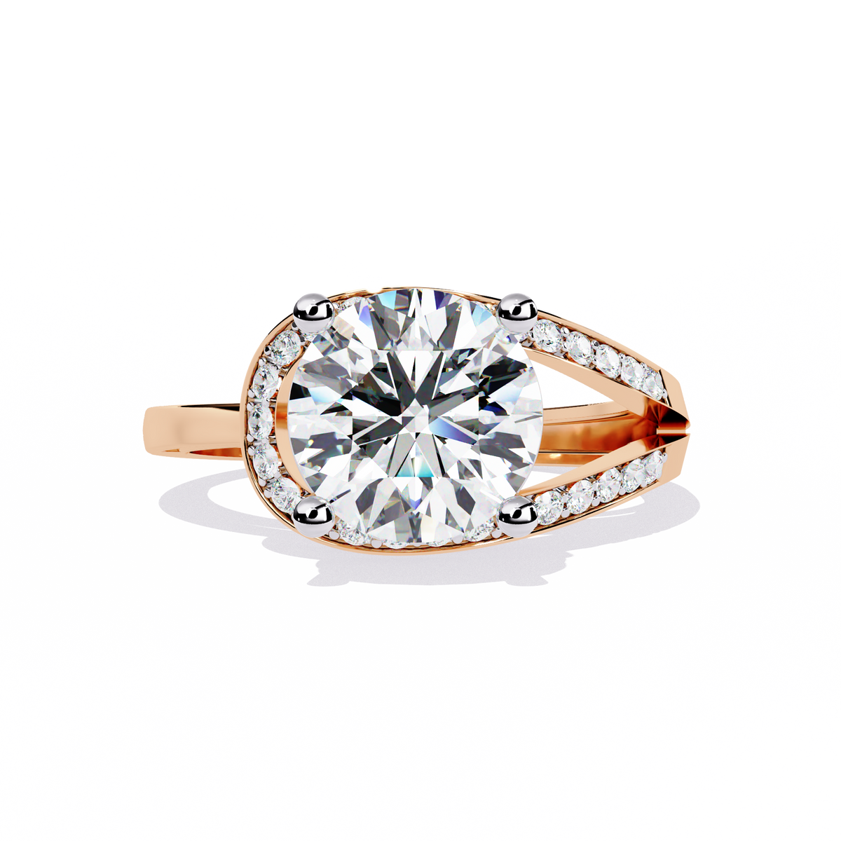 Round Cut 2.96Ct Diamond Cluster Delicate Vintage Sparkling Dainty Engagement Ring Gift For Her - HIGHCARAT DIAMONDS