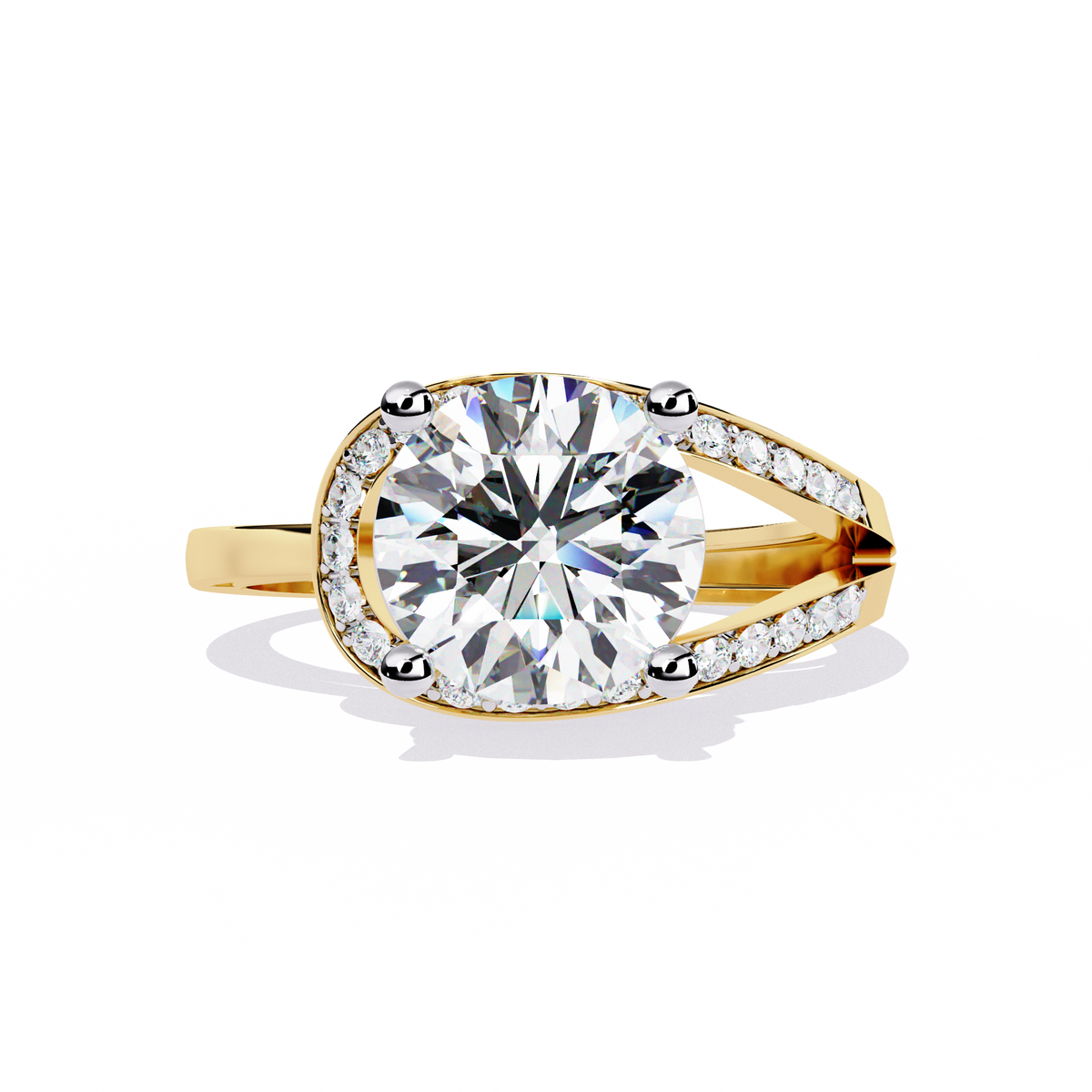 Round Cut 2.96Ct Diamond Cluster Delicate Vintage Sparkling Dainty Engagement Ring Gift For Her - HIGHCARAT DIAMONDS