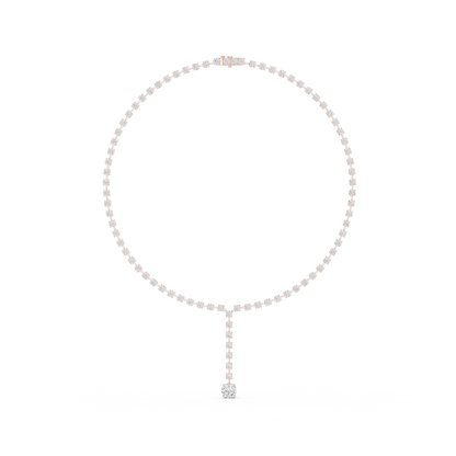 27.00 Ct Round Shape Lab Grown New Classic Look Party Wear Diamond Necklace For Women - HIGHCARAT DIAMONDS