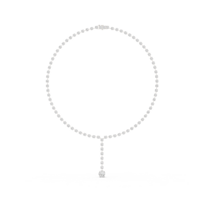 27.00 Ct Round Shape Lab Grown New Classic Look Party Wear Diamond Necklace For Women - HIGHCARAT DIAMONDS