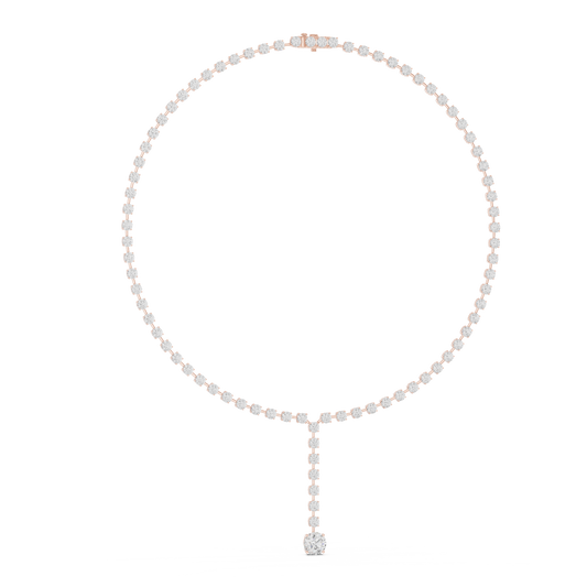 27.00 Ct Round Shape Lab Grown New Classic Look Party Wear Diamond Necklace For Women - HIGHCARAT DIAMONDS