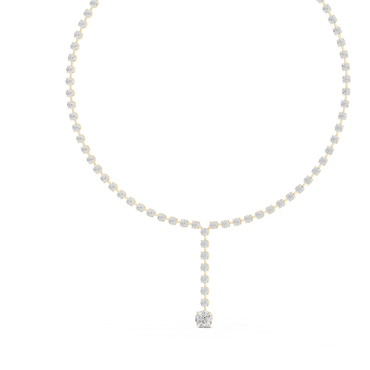 27.00 Ct Round Shape Lab Grown New Classic Look Party Wear Diamond Necklace For Women - HIGHCARAT DIAMONDS