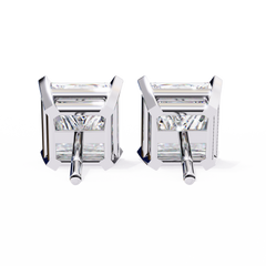 3.04Ct Princess Cut Diamond Unique Classic Dainty Sparkling Prong Set Stud Earring Gift For Her - HIGHCARAT DIAMONDS