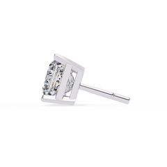 3.04Ct Princess Cut Diamond Unique Classic Dainty Sparkling Prong Set Stud Earring Gift For Her - HIGHCARAT DIAMONDS