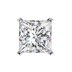 3.04Ct Princess Cut Diamond Unique Classic Dainty Sparkling Prong Set Stud Earring Gift For Her - HIGHCARAT DIAMONDS