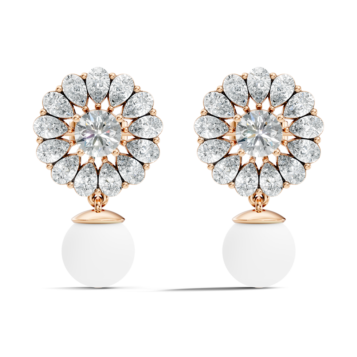 3.24 CT Pear Cut Diamond Stud Lab Grown Wedding Studs Unique drop Earring Gift For Women's - HIGHCARAT DIAMONDS