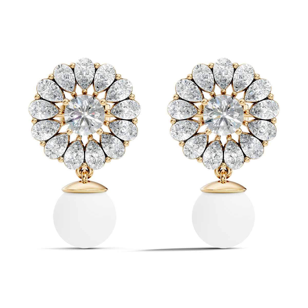 3.24 CT Pear Cut Diamond Stud Lab Grown Wedding Studs Unique drop Earring Gift For Women's - HIGHCARAT DIAMONDS