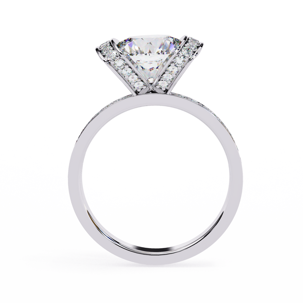 3.30 Ct Antique Round Cut Lab Grown Diamond 10K/14K/18K option  Minimalist Wedding Ring - HIGHCARAT DIAMONDS