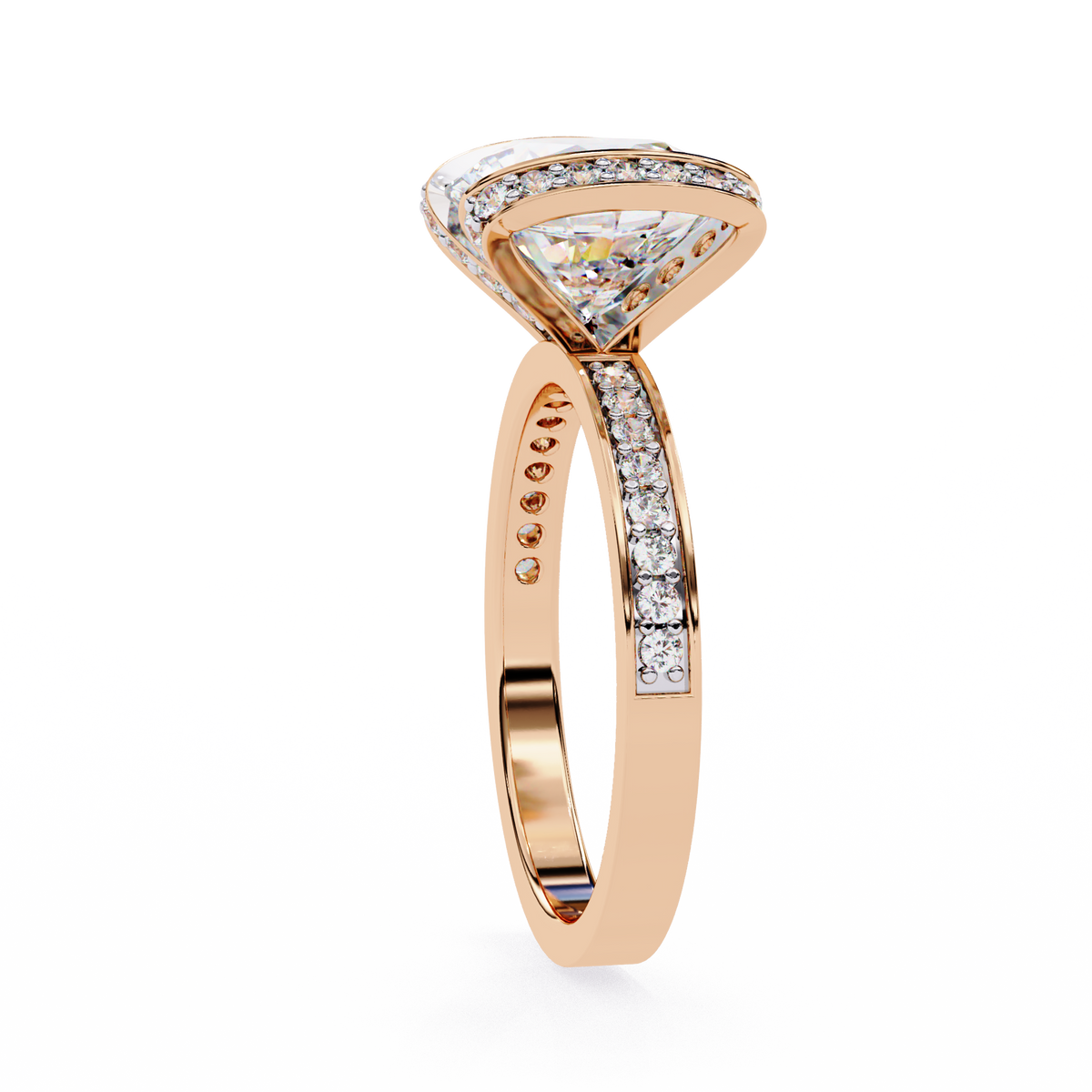 3.30 Ct Antique Round Cut Lab Grown Diamond 10K/14K/18K option  Minimalist Wedding Ring - HIGHCARAT DIAMONDS